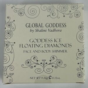 Global Goddess Ice Floating Diamonds Face & Body Shimmer 0.33oz New Unused